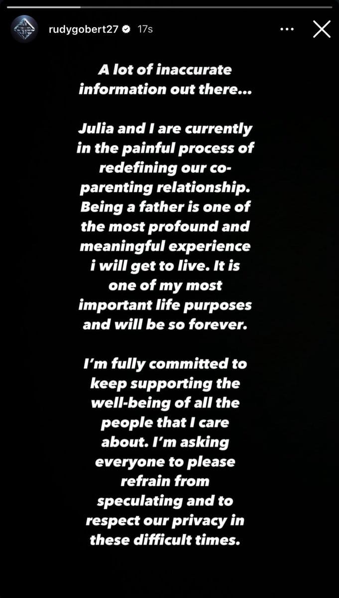 Rudy Gobert statement