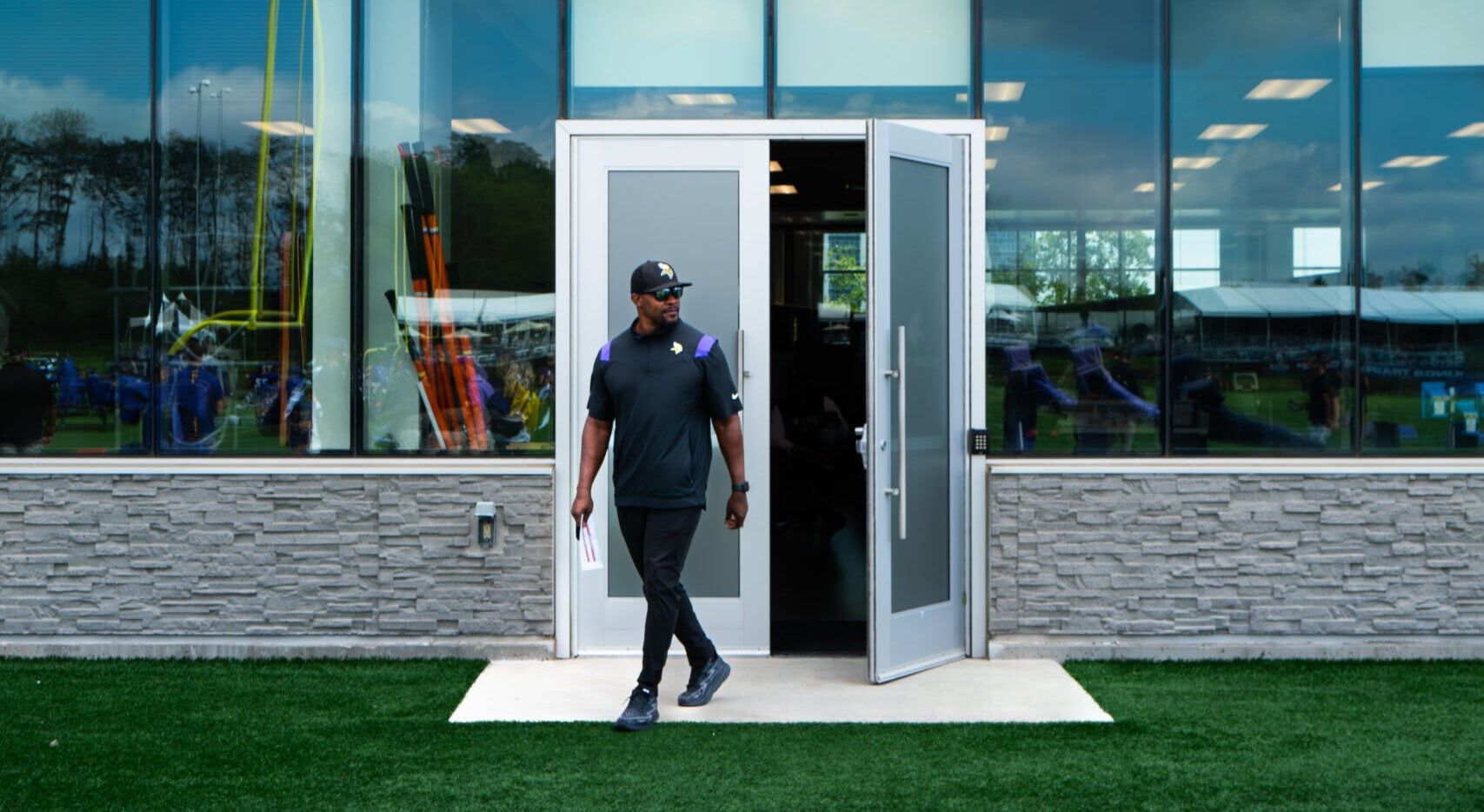 Minnesota Vikings defensive coordinator Brian Flores