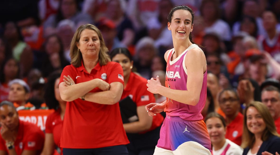 WNBA All Star Game - Caitlin Clark and coach Cheryl Reeve - USA Women