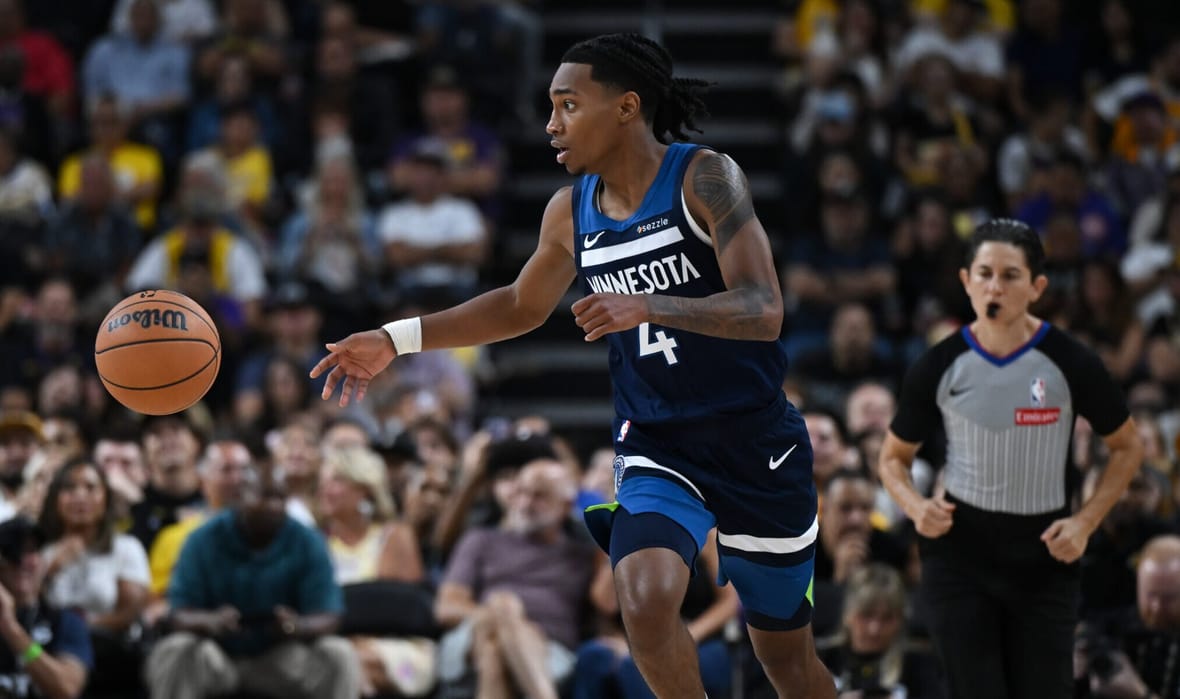 Rob Dillingham -Minnesota Timberwolves at Los Angeles Lakers (Preseason)