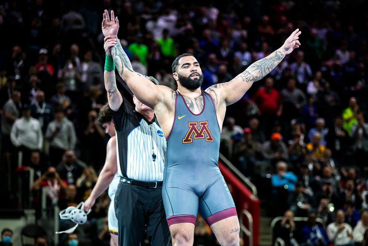 Minnesota Golden Gophers wrestling Gable Steveson wins NCAA Championship