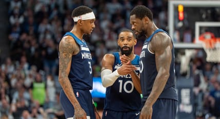 Jaden McDaniels, Julius Randle, Mike Conley - NBA Playoffs - Los Angeles Lakers at Minnesota Timberwolves
