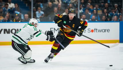 New Minnesota Wild defenseman, Quinn Hughes as a member of the Vancouver Canucks