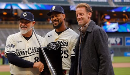 Tom Pohlad, Derek Shelton and Byron Buxton - Minnesota Twins