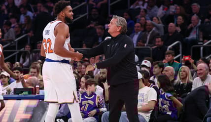 Chris Finch, Karl-Anthony Towns - Minnesota Timberwolves at New York Knicks