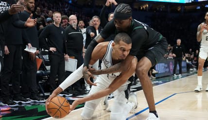 NBA Playoffs-Victor Wembanyama, Jaden McDaniels - San Antonio Spurs at Minnesota Timberwolves