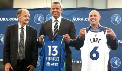 Alex Rodriguez, Marc Lore, Glen Taylor - Minnesota Timberwolves-Media Day