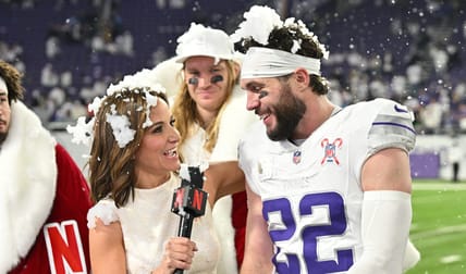 Minnesota Vikings safety Harrison Smith interviewing with Dianna Russini (Netflix)
