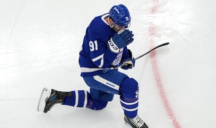John Tavares: Stanley Cup Playoffs-Florida Panthers at Toronto Maple Leafs