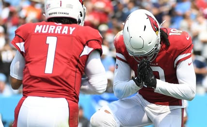DeAndre Hopkins and new Minnesota Vikings QB Kyler Murray with the Arizona Cardinals
