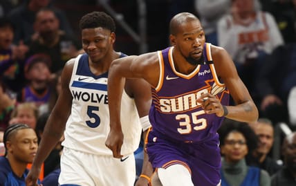 Kevin Durant, Anthony Edwards - Minnesota Timberwolves at Phoenix Suns