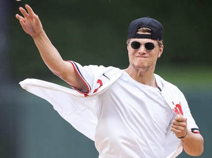 J.J. McCarthy, Minnesota Vikings, Minnesota Twins first pitch