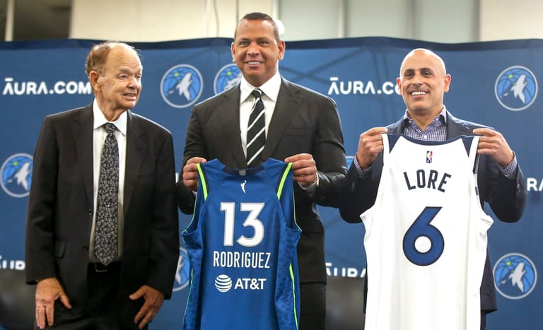 alex rodriguez marc lore glen taylor minnesota timberwolves media day