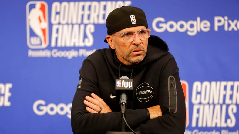 NBA Playoffs - Dallas Mavericks at Minnesota Timberwolves, Jason Kidd talks Karl-Anthony Towns