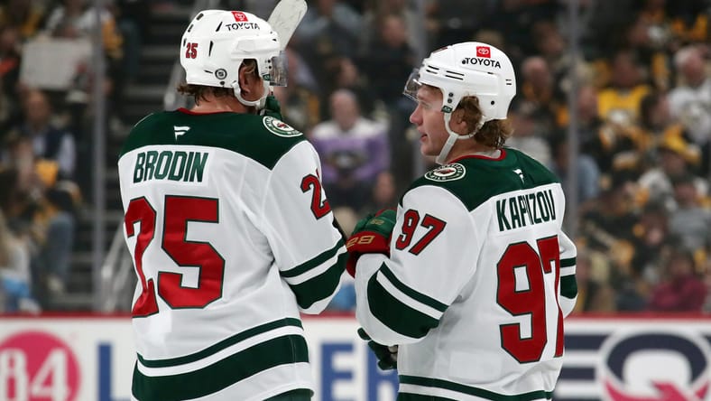 Kirill Kaprizov, Jonas Brodin - Minnesota Wild at Pittsburgh Penguins