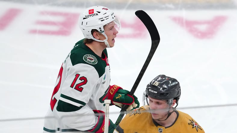 Matt Boldy : Stanley Cup Playoffs - Minnesota Wild at Vegas Golden Knights
