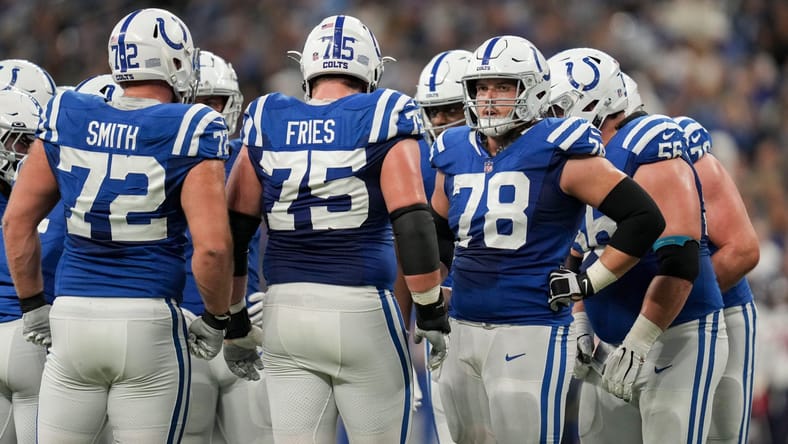 New Minnesota Vikings offensive linemen, Will Fries and Ryan Kelly playing for the Indianapolis Colts
