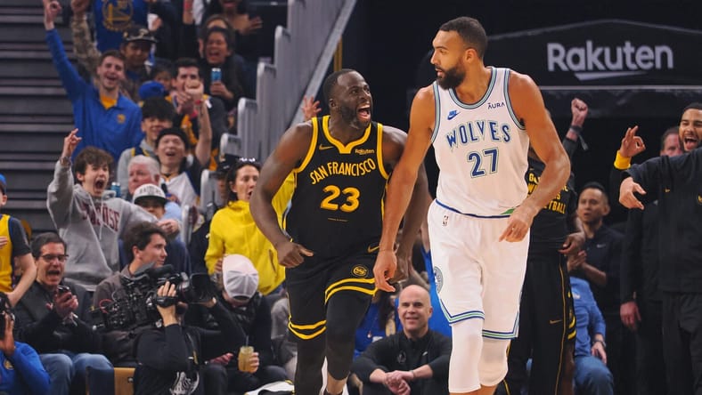 Rudy Gobert, Draymond Green Minnesota Timberwolves at Golden State Warriors