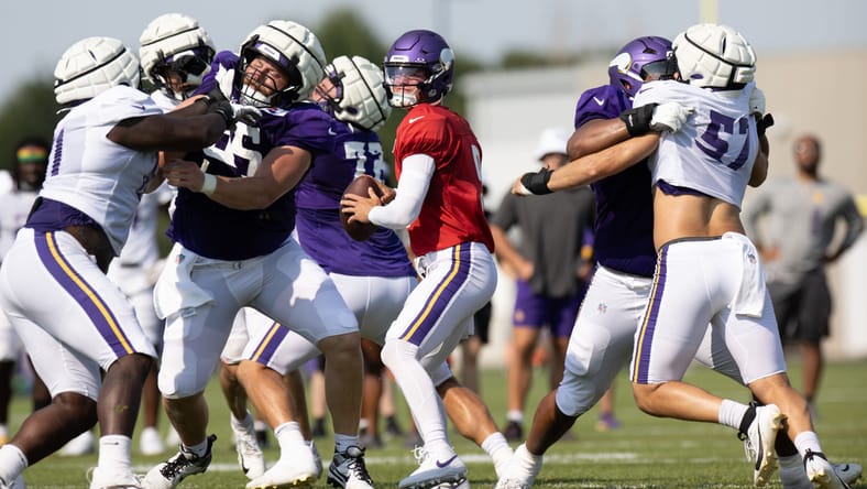 JJ McCarthy - Minnesota Vikings practice