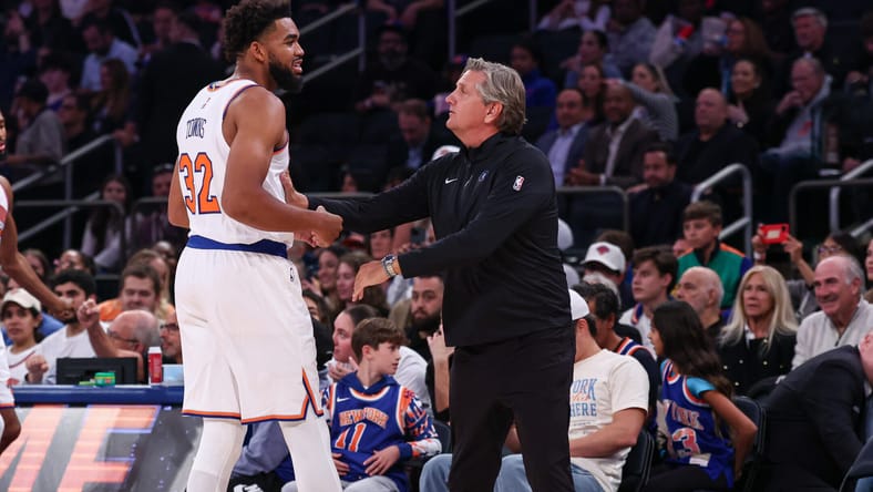 Chris Finch, Karl-Anthony Towns - Minnesota Timberwolves at New York Knicks