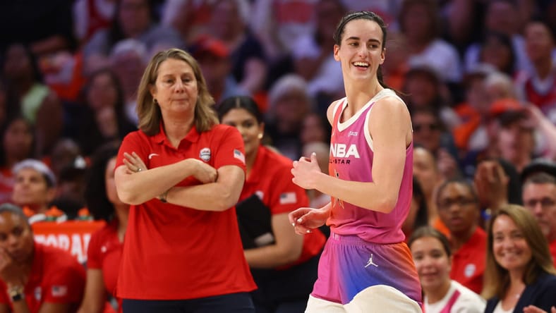 WNBA All Star Game - Caitlin Clark and coach Cheryl Reeve - USA Women's National Team at Team WNBA