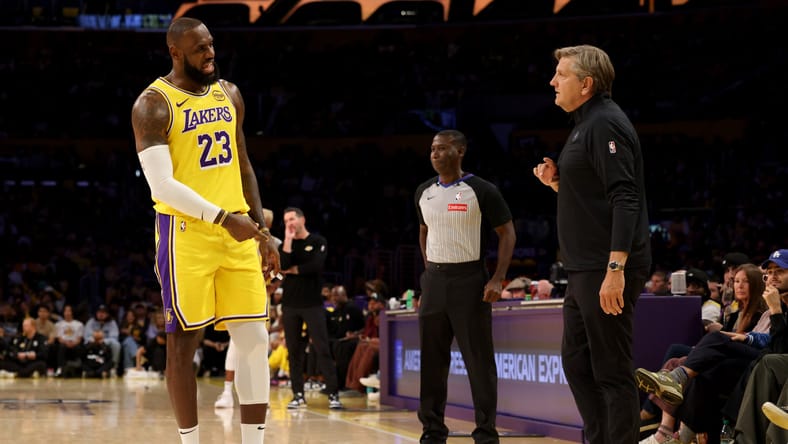 Chris Finch, LeBron James, J.J. Redick - Minnesota Timberwolves at Los Angeles Lakers