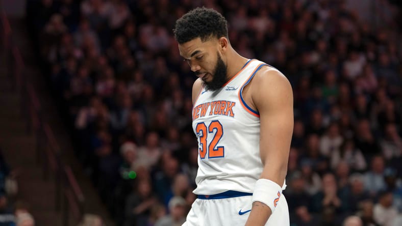 Karl-Anthony Towns: New York Knicks at Minnesota Timberwolves