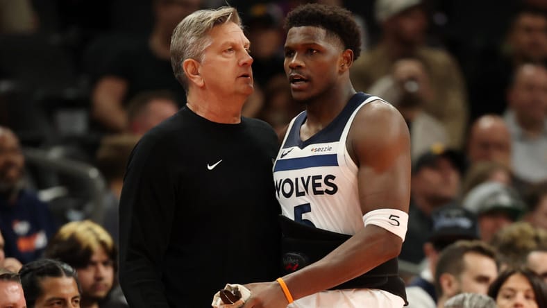 Chris Finch, Anthony Edwards - Minnesota Timberwolves at Phoenix Suns