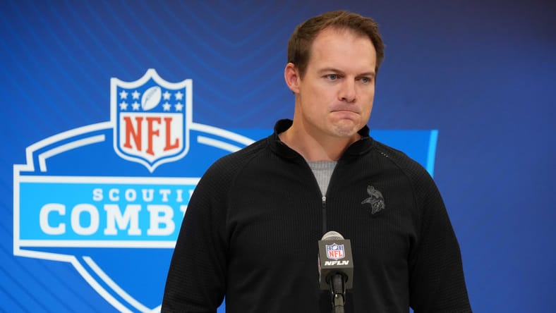 Minnesota Vikings head coach Kevin O'Connell - NFL Scouting Combine