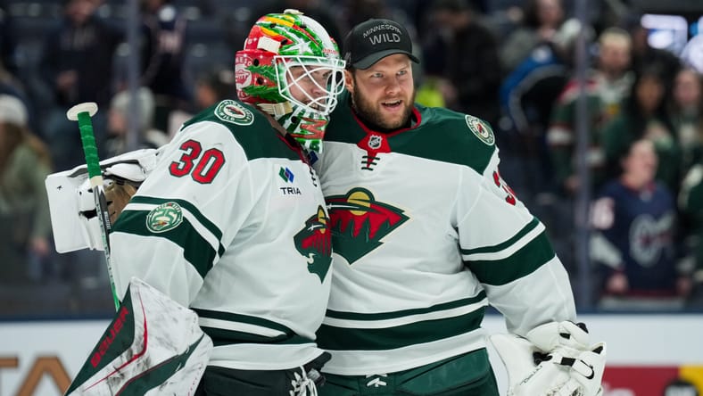 Jesper Wallstedt, Filip Gustavsson - Minnesota Wild at Columbus Blue Jackets
