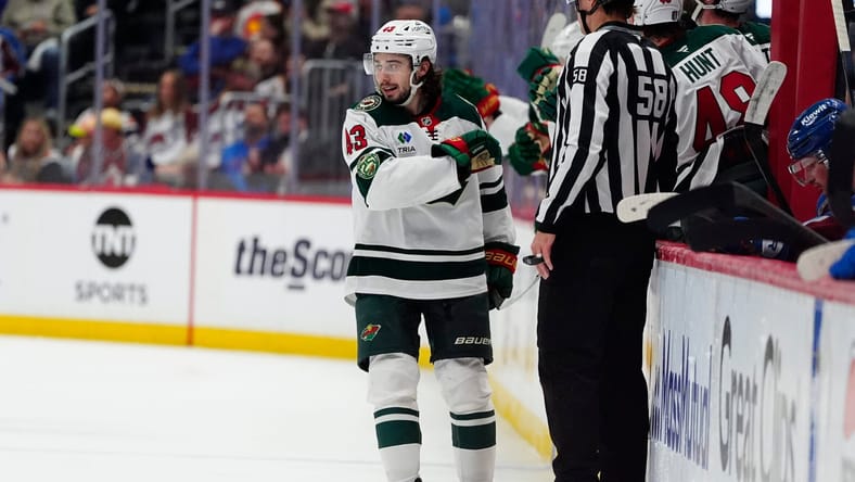 Quinn Hughes - Stanley Cup Playoffs-Minnesota Wild at Colorado Avalanche