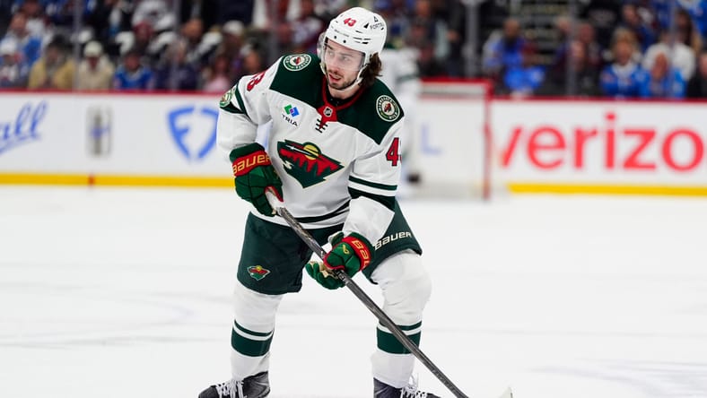 Quinn Hughes : Stanley Cup Playoffs-Minnesota Wild at Colorado Avalanche