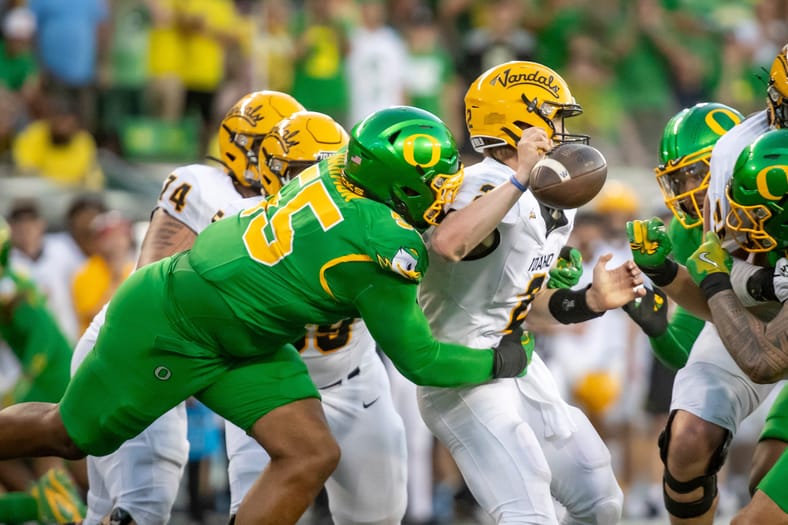 Oregon defensive tackle Derrick Harmon - rumored Minnesota Vikings draft target