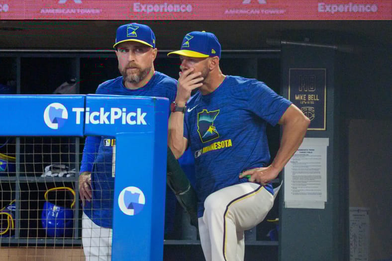 Rocco Baldelli and Jayce Tingler - Pittsburgh Pirates at Minnesota Twins