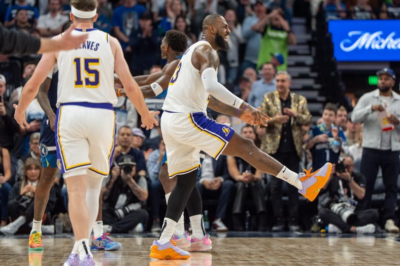 Lebron James - NBA Playoffs - Los Angeles Lakers at Minnesota Timberwolves