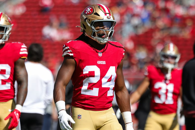 New Minnesota Vikings running back Jordan Mason while playing for the San Francisco 49ers