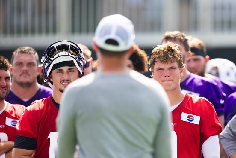 Max Brosmer and JJ McCarthy - Minnesota Vikings Training Camp