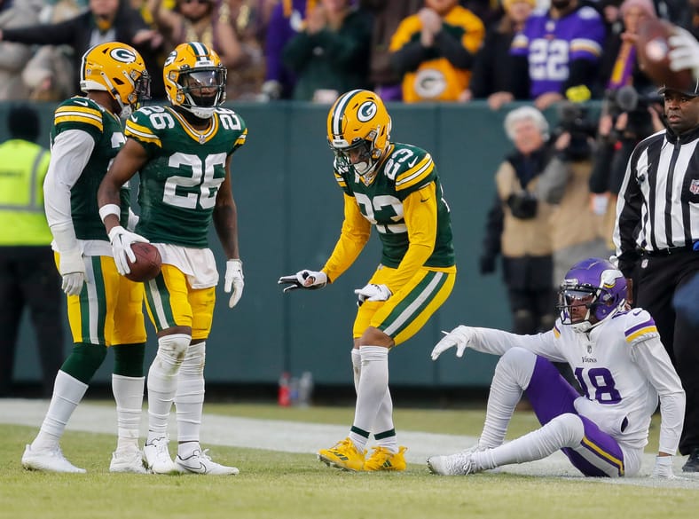 Jaire Alexander, Justin Jefferson - Minnesota Vikings vs Green Bay Packers