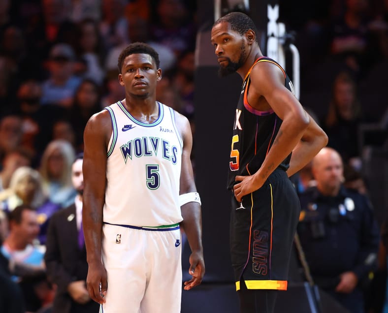 Anthony Edwards, Kevin Durant - Minnesota Timberwolves at Phoenix Suns