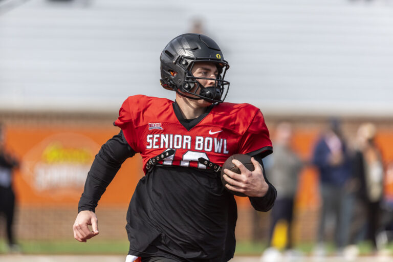 Bo Nix: Senior Bowl Practice Minnesota Vikings