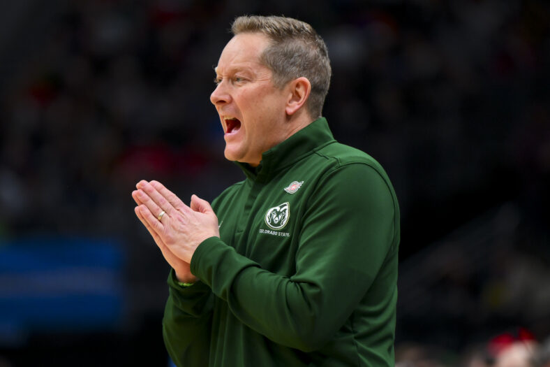 New Minnesota Gophers men's basketball coach, Niko Medved with Colorado State at the 2024-25 NCAA Tournament