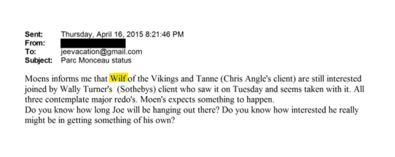 Minnesota Vikings owner Mark Wilf - Epstein Files